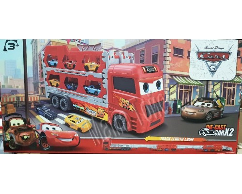 Трейлер трек Тачки с машинками раскладывается 165 см (978-2)