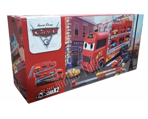 Трейлер трек Тачки с машинками раскладывается 165 см (978-2)