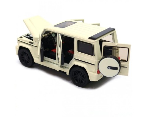Машинка Інерційна метал Mercedes-benz G65 MAG Brabus, світло, звук, двері відкриваються 7688MW (білий)