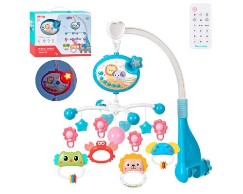 Мобиль Карусель на кроватку с пультом радиоуправления. Проектор, музыка, таймер (698-84-85)