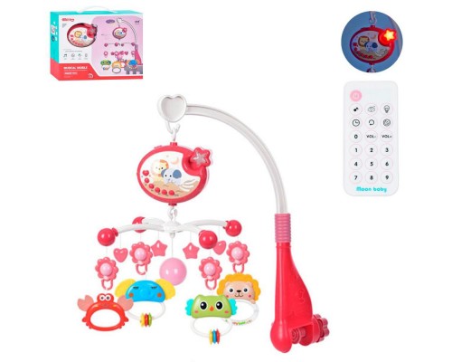 Мобиль Карусель на кроватку с пультом радиоуправления. Проектор, музыка, таймер (698-84-85)