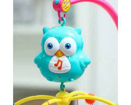 Музична Карусель Мобіль на дитяче ліжечко з підсвічуванням Сова