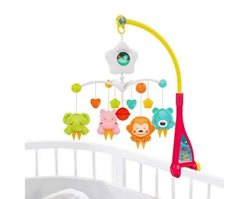 Музыкальная Карусель Мобиль на детскую кроватку с проектором Звездочка