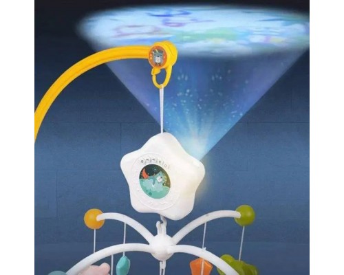 Музыкальная Карусель Мобиль на детскую кроватку с проектором Звездочка