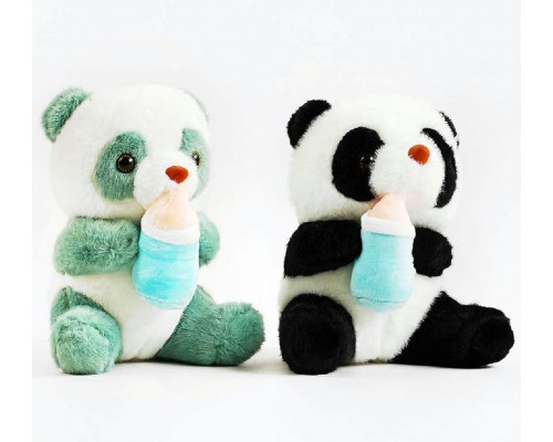 Мягкая игрушка мишка плюшевый Панда с бутылочкой 20 см