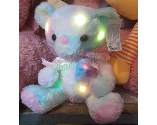 М'яка іграшка плюшевий ведмедик Світиться 33 см