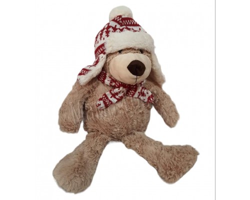 Мягкая игрушка Плюшевый мишка в зимней шапочке 47 см (35648)