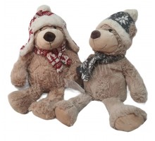 Мягкая игрушка Плюшевый мишка в зимней шапочке 47 см (35648)