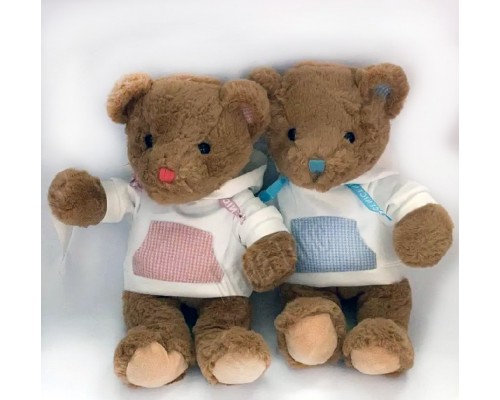 Маленький Плюшевый мишка в кофте худи 35 см