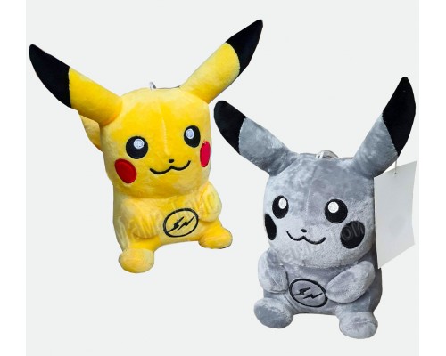 М'яка іграшка Покемон Пікачу 22 см Сірий (14740)