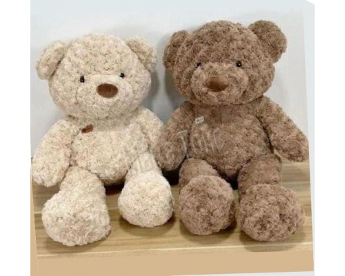 М'яка іграшка плюшевий ведмедик кучеряве хутро (Роза) 45 см (14729)