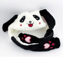 Шапка плюшева з рухомими вухами Панда