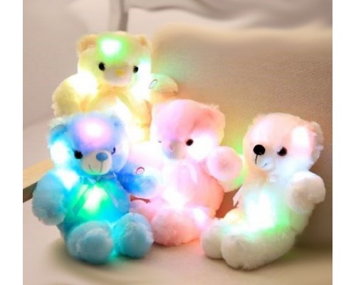 М'яка іграшка плюшевий ведмедик Світиться 33 см
