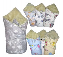 Зимний теплый конверт - одеяло, Мех Овчина - Бязь для новорожденных, конверт на выписку 