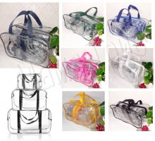 Сумка в роддом набор 3 прозрачные силиконовые сумки для выписки