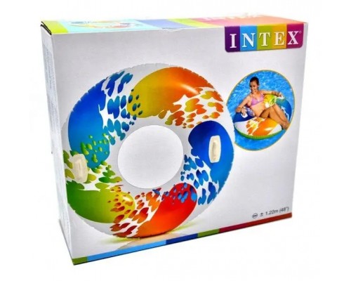 Велике надувне коло з ручками Вихор 122 см Intex 58202