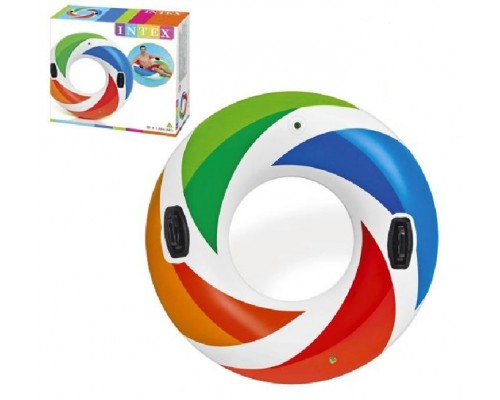 Велике надувне коло з ручками Вихор 122 см Intex 58202