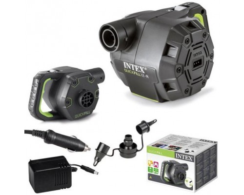 Насос электрический 66642 Intex Аккумуляторный QUICK-FILLTM BATTERY PUMP заряжаемый от сети и прикуривателя.