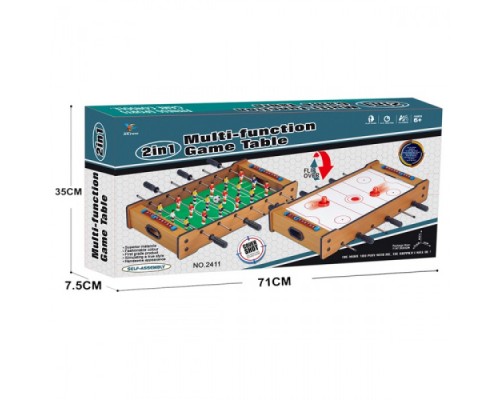 Настольный Футбол и Аэрохоккей игра 2 в 1 (2411)