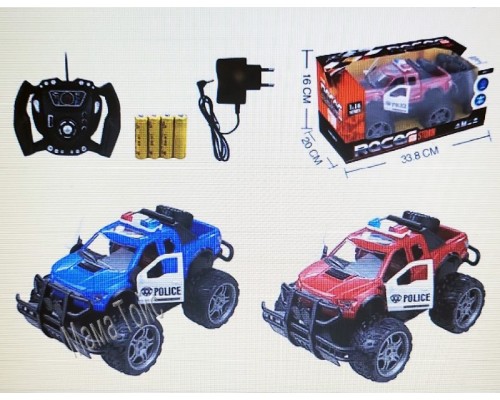 Поліцейський джип на радіокеруванні, 22 см акумулятор, двері відчиняються (001-2)