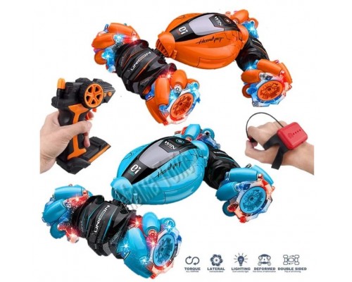 Машина на Радиоуправлении перевертыш вездеход, пульт + браслет управление рукой (955-120)