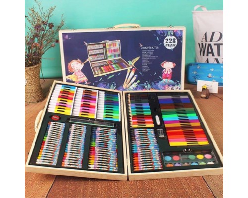 Большой Набор для рисования и творчества Art Kids 228 предметов.