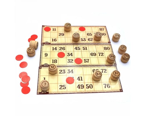 Настольная игра Дорожное Лото деревянные бочонки