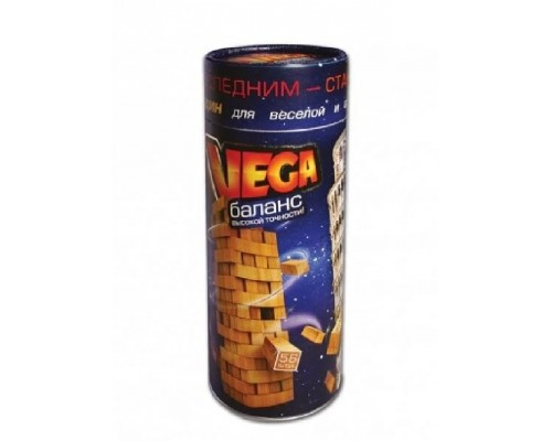 Настольная игра Дженга башня Vega Баланс 56 брусков