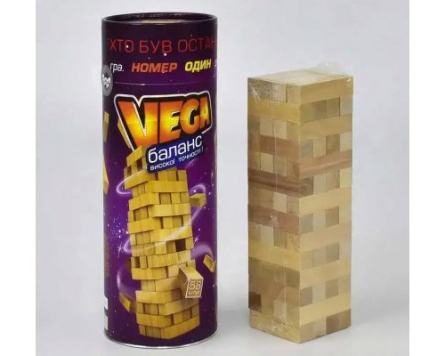 Настольная игра Дженга башня Vega Баланс 56 брусков