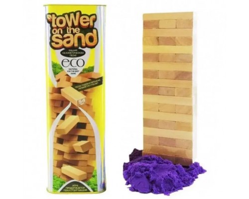 Настольная игра Дженга башня на песке Tower on the sand 54 бруска