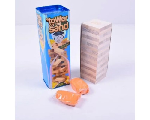 Настольная игра Дженга башня на песке Tower on the sand 54 бруска
