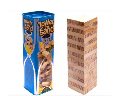 Настольная игра Дженга башня на песке Tower on the sand 54 бруска