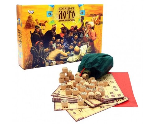 Настільна гра Козацьке Лото дерев'яні барильця в коробці