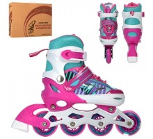 Детские раздвижные Ролики A 4143-S-P (31-34) Розовые