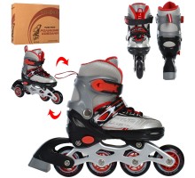 Детские раздвижные Ролики  A 4147-XS-R (27-30) Серые