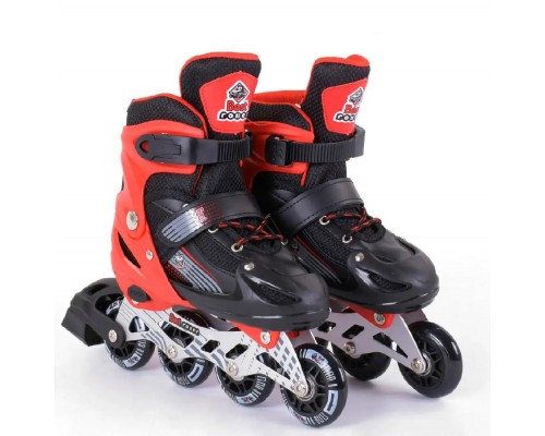 Детские раздвижные Ролики Best Roller Красные. Колеса PVC, Переднее светится 40082-S (30-33)