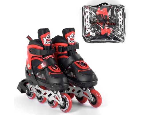 Детские раздвижные Ролики Best Roller Красные. Колеса PVC, Переднее светится 40082-S (30-33)