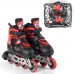 Детские раздвижные Ролики Best Roller Красные. Колеса PVC, Переднее светится 40082-S (30-33)