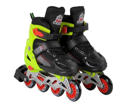 Детские раздвижные Ролики Best Roller Салатовые. Колеса PVC, Переднее светится 50034-S (30-33)