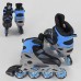 Детские раздвижные Ролики Best Roller Синие. Колеса PVC, Переднее светится 30093-M (34-37)