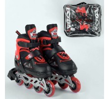 Розсувні колеса Best Roller Поліуретан, переднє світиться розмір 30-33 Червоні з чорним