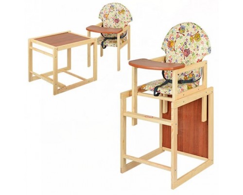 Стульчик для кормления. Деревянный Трансформер 2 в 1