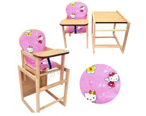 Стульчик для кормления Деревянный трансформер 2 в 1